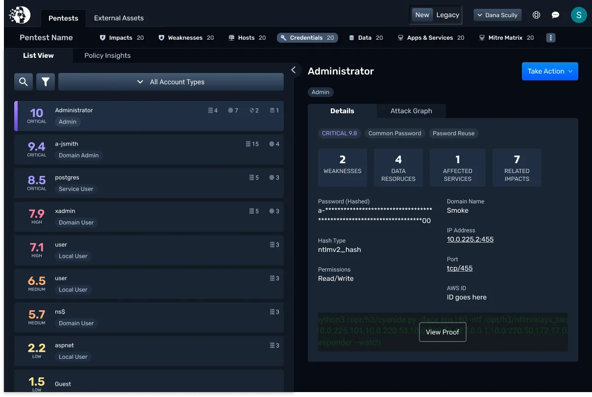 Policy Insights tab